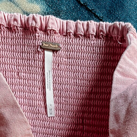 Free People Tops | Pink Corset Strapless Top Sz M | Color: Pink - Picture 5 of 5